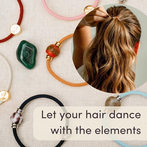 Zodiac Bracelet Hair Ties Women Handmade No-Damage Jewelry Gold Silver - Picture 4 of 9